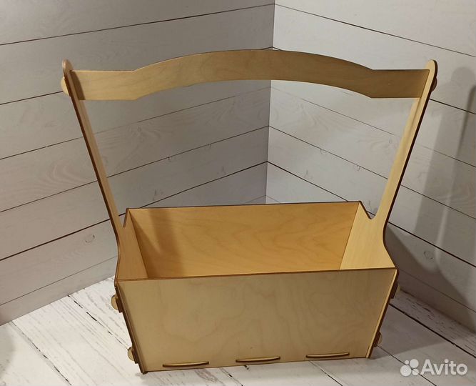 Кашпо корзинка-ящик из фанеры