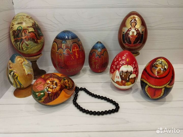 Пасхальные яйца деревянные