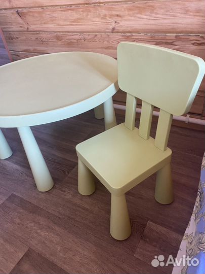 Стол и стул mammut IKEA