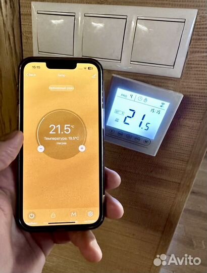 Умный зеркальный терморегулятор с Алисой WiFi без