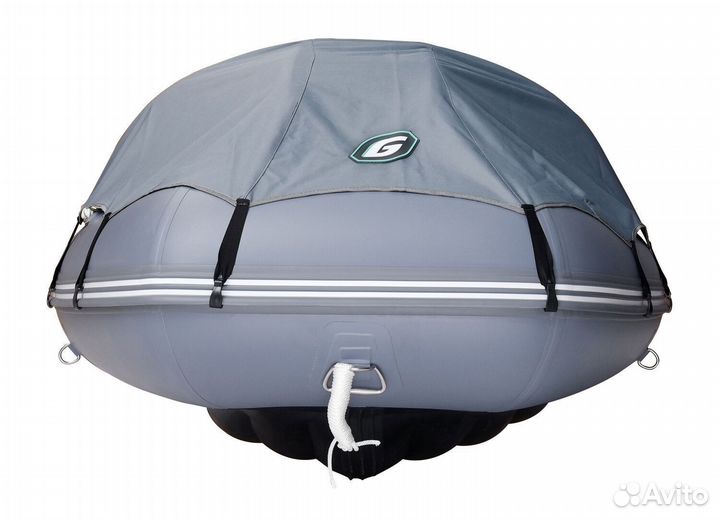 Лодка надувная пвх Gladiator E350 PRO, темно-серый