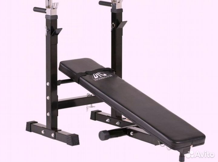 Скамья со стойками под штангу DFC складная dbch2B