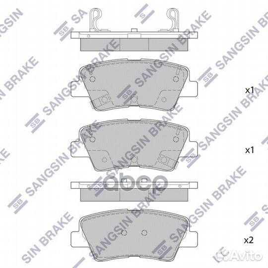 Колодки задние hyundai elantra (AD) 16, i20 14