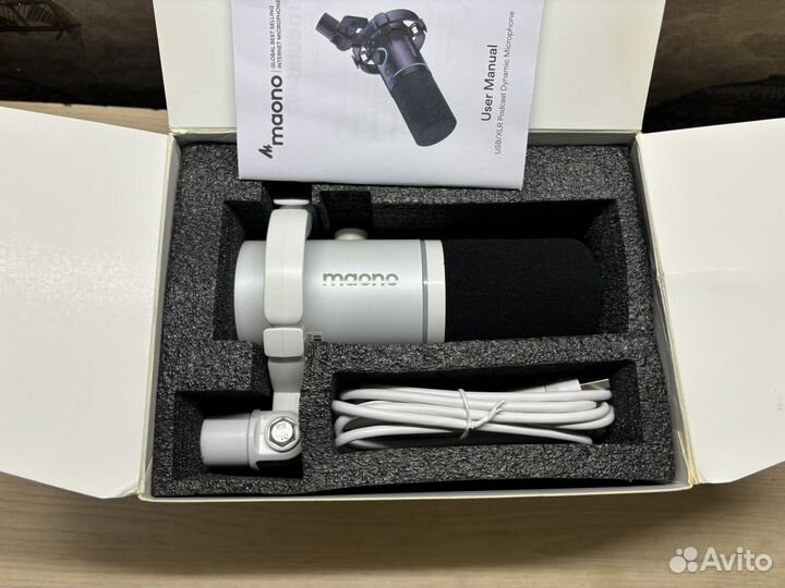 Maono Микрофон для подкастов PD200X, белый