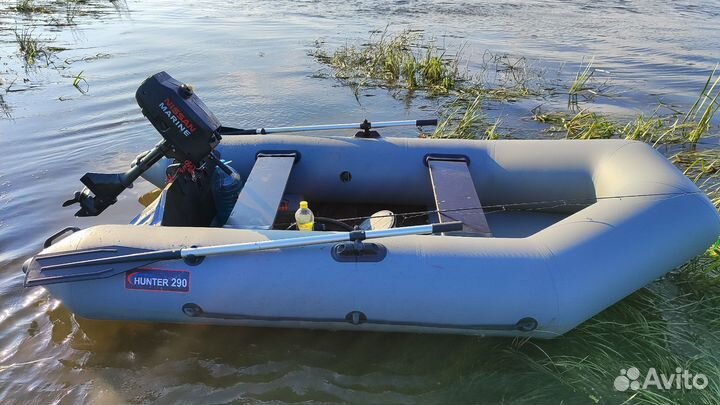 Лодка hunter 290 с мотором nissan marine 3.5