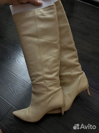 Натуральная кожа сапоги Zara