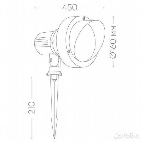 Светильник садовый для подсветки SP2706 12W 32133
