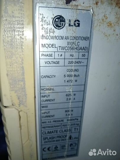 Оконный кондиционер LG w05lc
