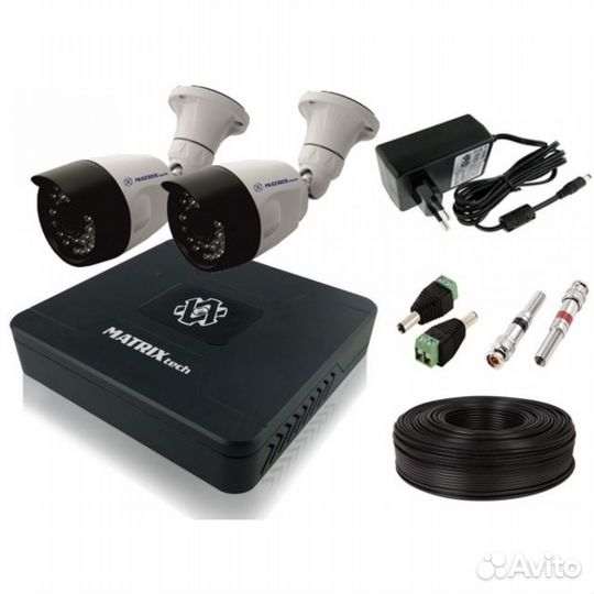 Комплект видеонаблюдения на 2 уличные камеры HD 72