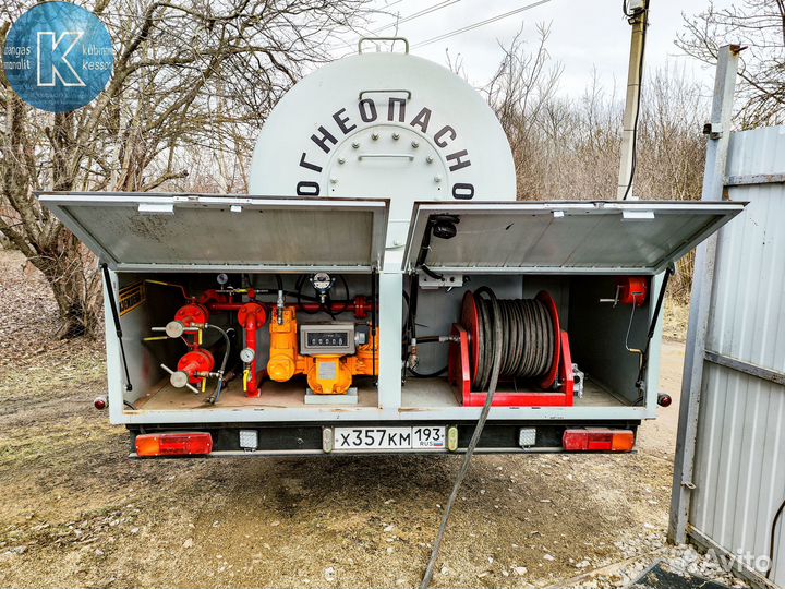 Заправка газгольдера. Доставка газа