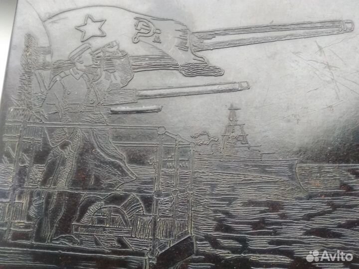 Шкатулка Военно-морской флот 1940-е годы Карболит