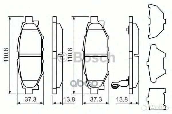 Колодки тормозные subaru legacy 03/outback 03