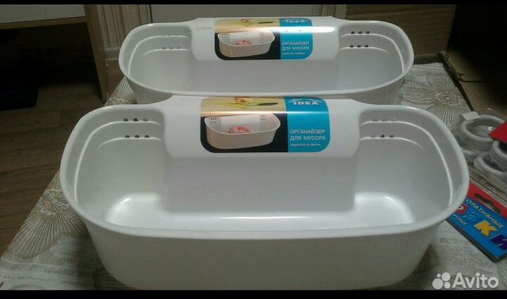 Контейнер-лоток для мелочей/мусора на дверку мебел