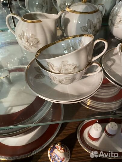 Сервиз чайный из натурального фарфора