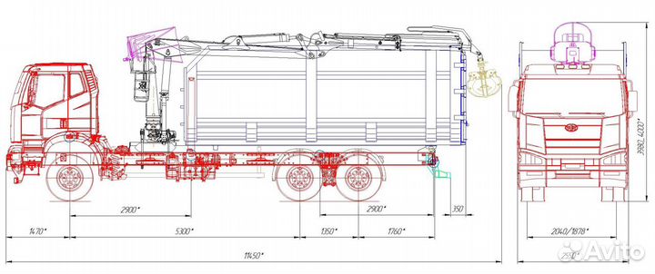 FAW 3250 с КМУ, 2024