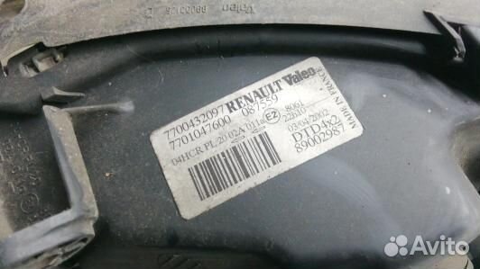 Фара правая renault scenic 1 (SBE07MU01)