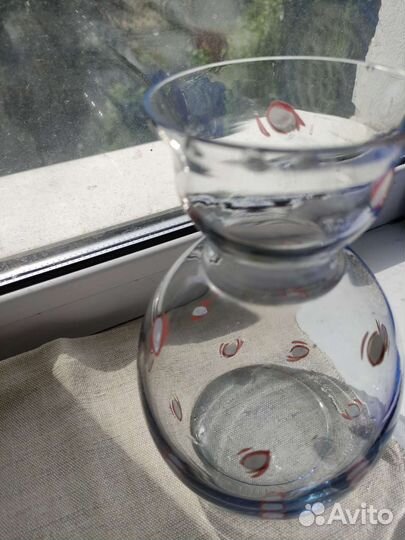 Вазы из цветного стекла СССР