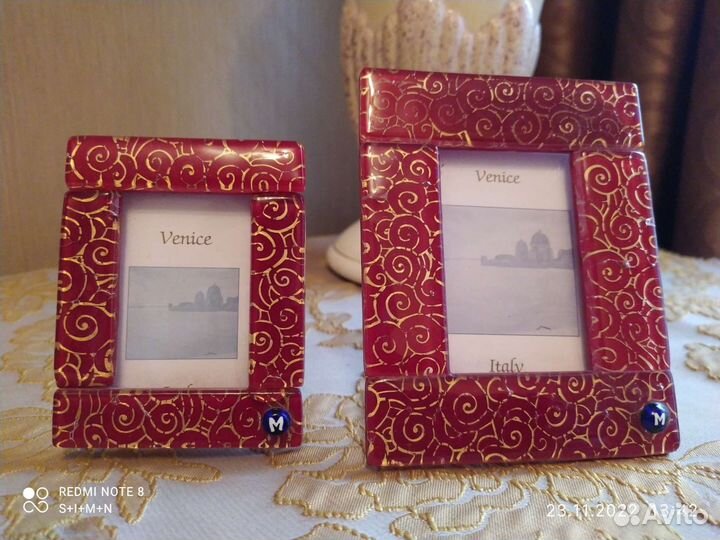 Фоторамка, стекло Мурано