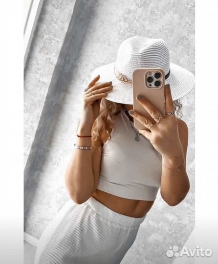 Шляпа женская белая