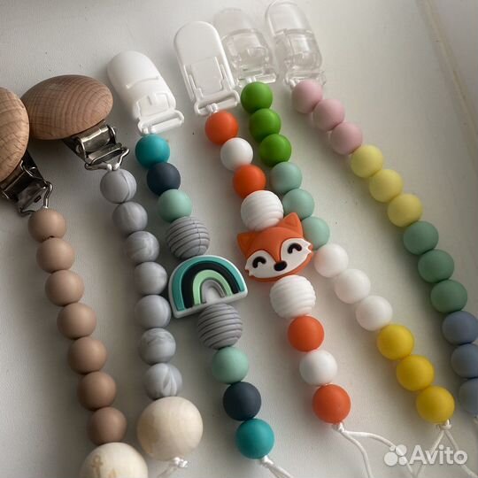 Держатель для пустышки,силиконовые бусы для соски