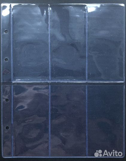 Лист в альбом 200х250 для банкнот, монет