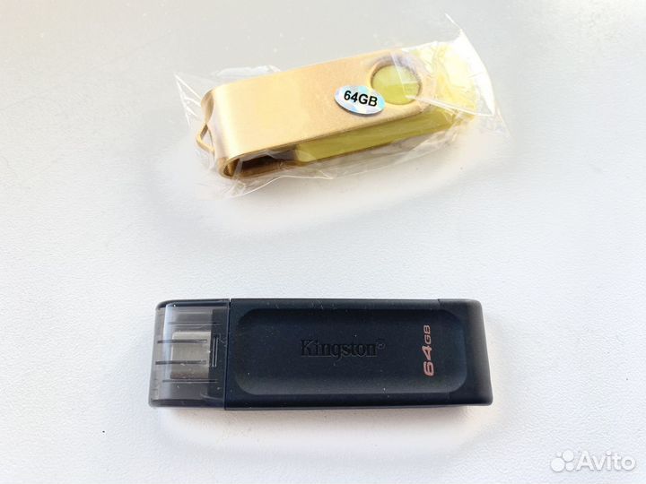 Флешки usb 2.0 и USB-C 3.0 kingston