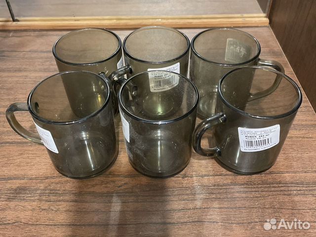 Комплект новых кружек 6 шт по 250 мл
