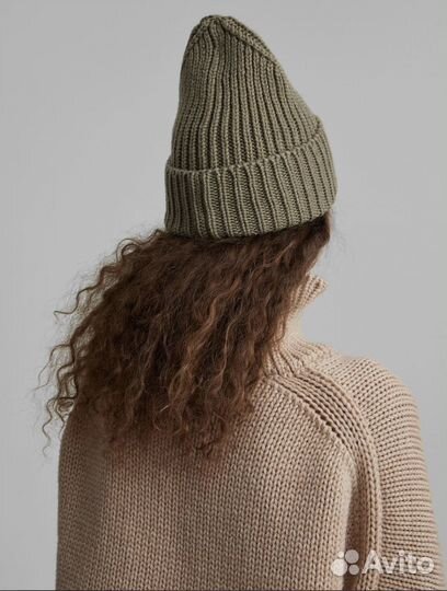 Шапка-бини крупной вязки aim clo