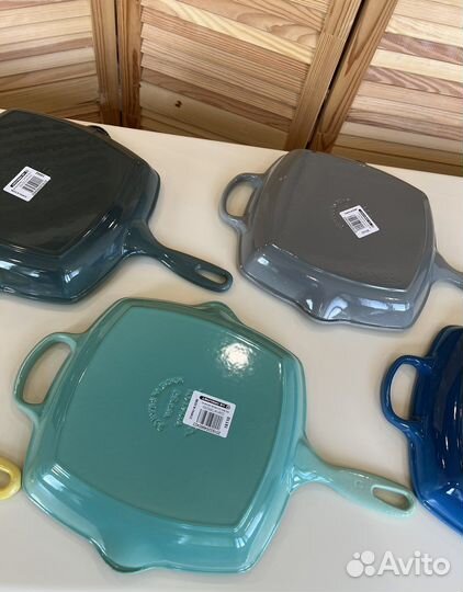 Посуда le creuset чугунные сковороды гриль