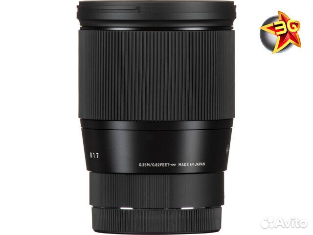 Объектив Sigma AF 16mm f/1.4 DC DN Contemporary Canon EF-M