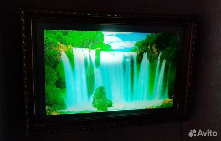 Картина водопад с подсветкой и звуком