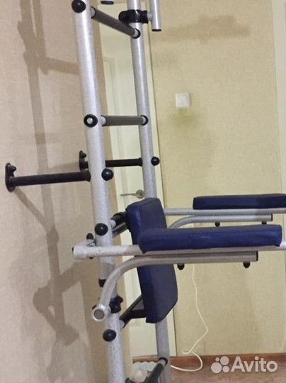 Шведская стенка с турником и брусьями