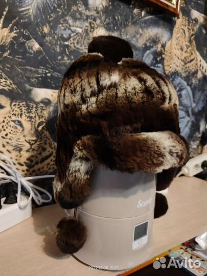 Шапка норковая вязаная женская