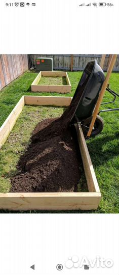 Высокие грядки из дерева