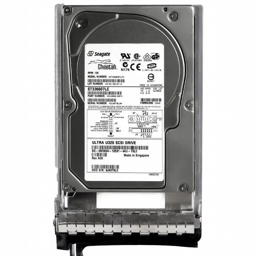 [M3634] Жесткий Диск Dell 36gb U320scsi 3.5" Hdd M3634