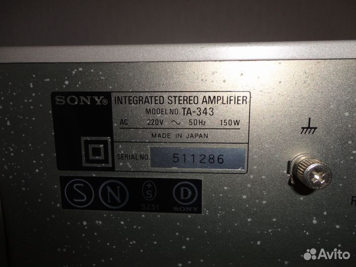 Усилитель sony TA-343
