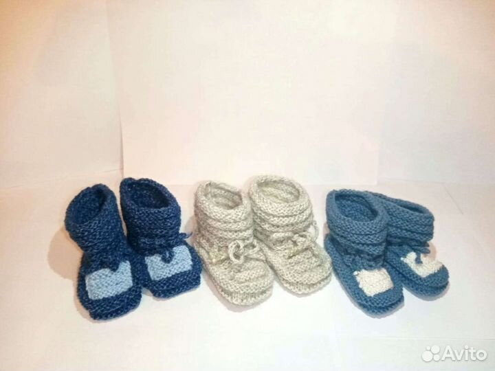 Пинетки новые вязаные, домашние тапочки, носочки