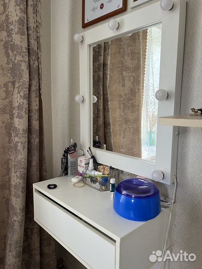 Гримерное зеркало с лампочками бу