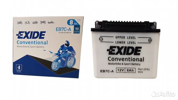 Аккумулятор Exide 8ач EB7C-A (YB7C-A)