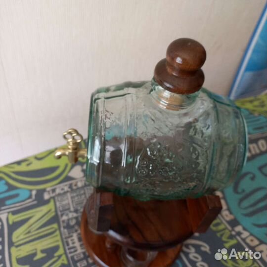 Набор для коньяка бочонок и рюмки на подставке