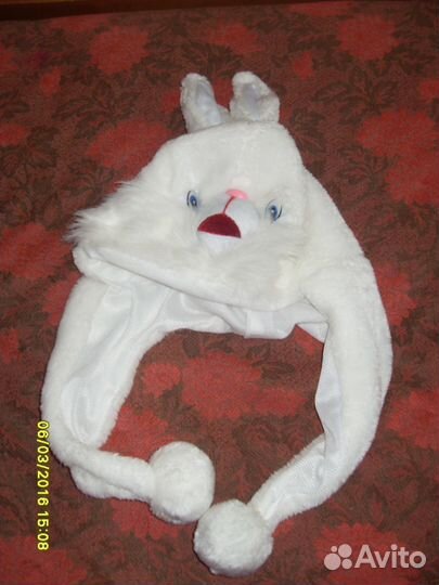 Шапка зайки