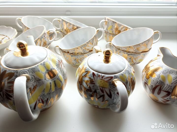 Чайный сервиз лфз золотые ромашки
