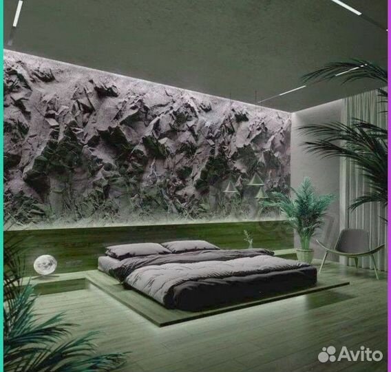 Стеновые гипсовые панели Скала 3D По Низу Рынка