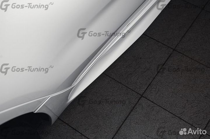 Накладки на пороги на Kia Rio 4
