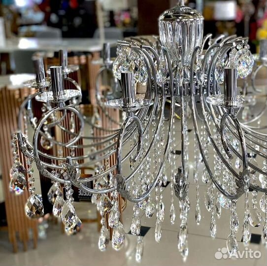 Люстра новая хрусталь