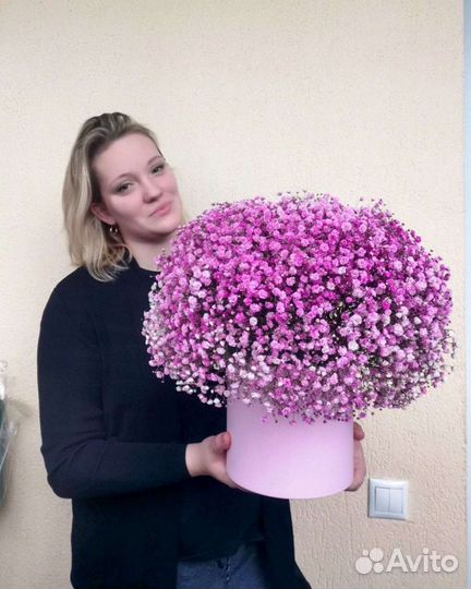 Гипсофила в шляпной коробке