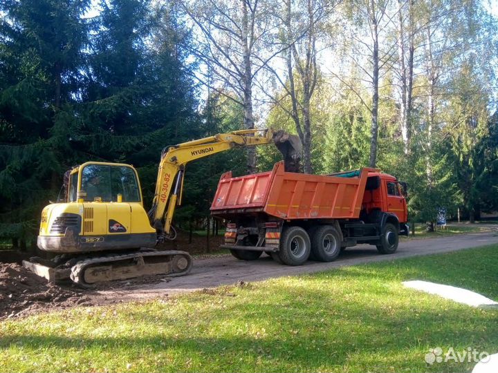Услуги мини-экскаватора, мини погрузчика,ямобур