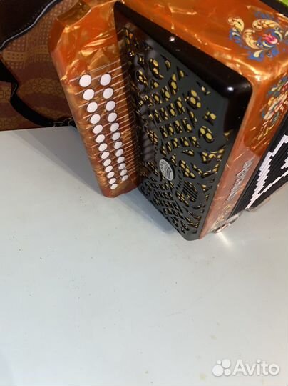 Гармонь Шуйская Заказная Золотой Перламутр уникаль