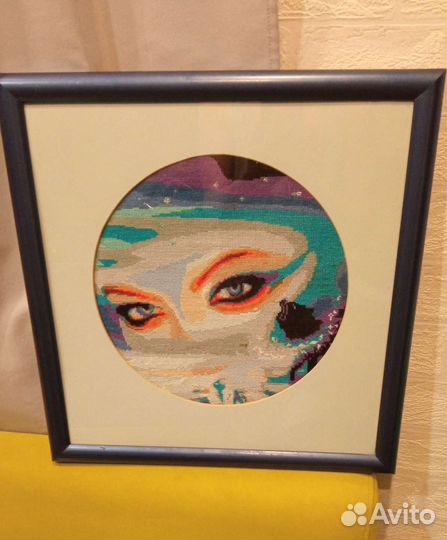 Картина вышитая крестиком ручная работа