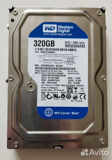Жесткие диски hdd бу, 320, 500, 750, 1 тб